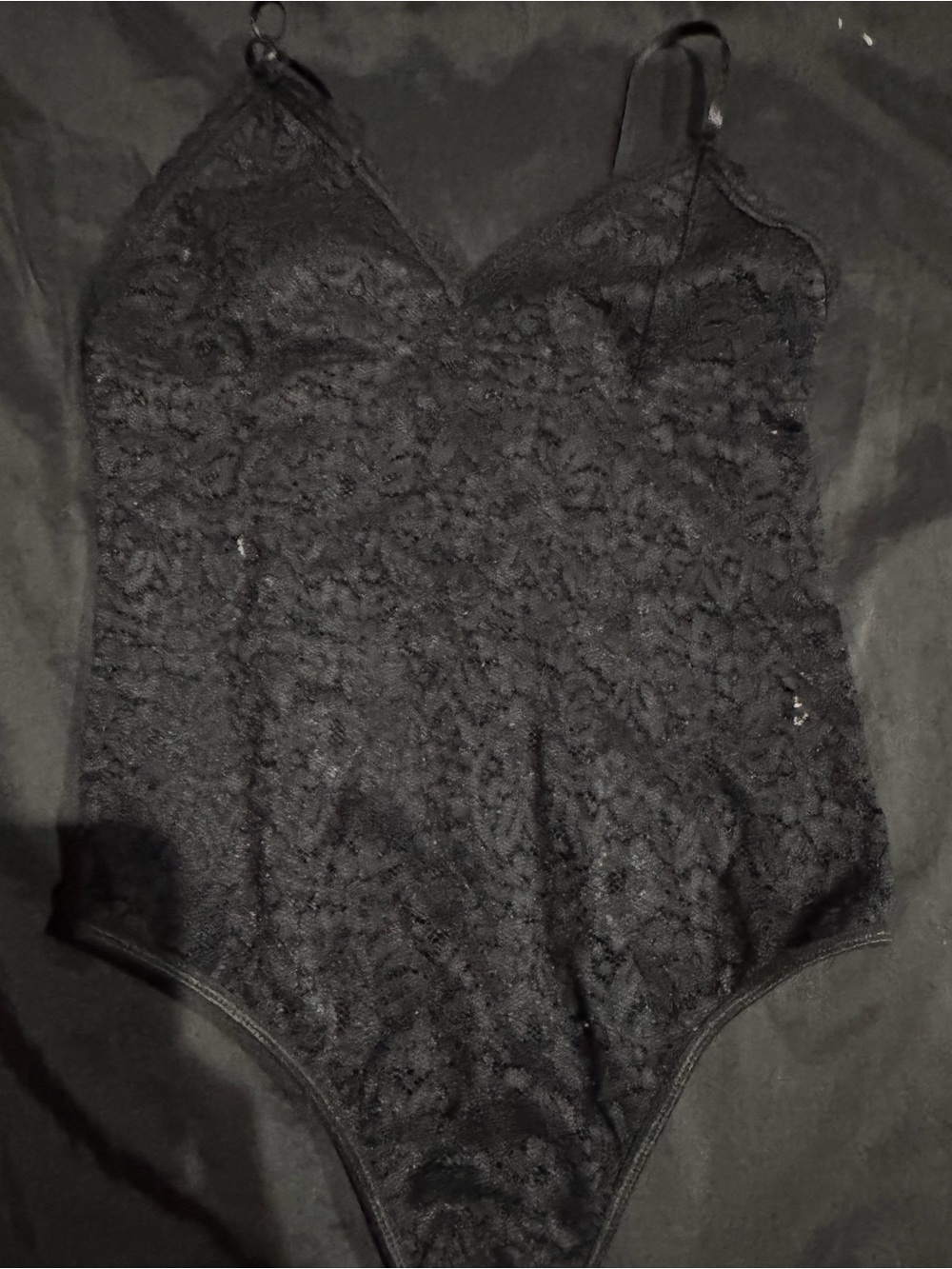 Black Lace Cami Bodysuit - Women worn once to try on